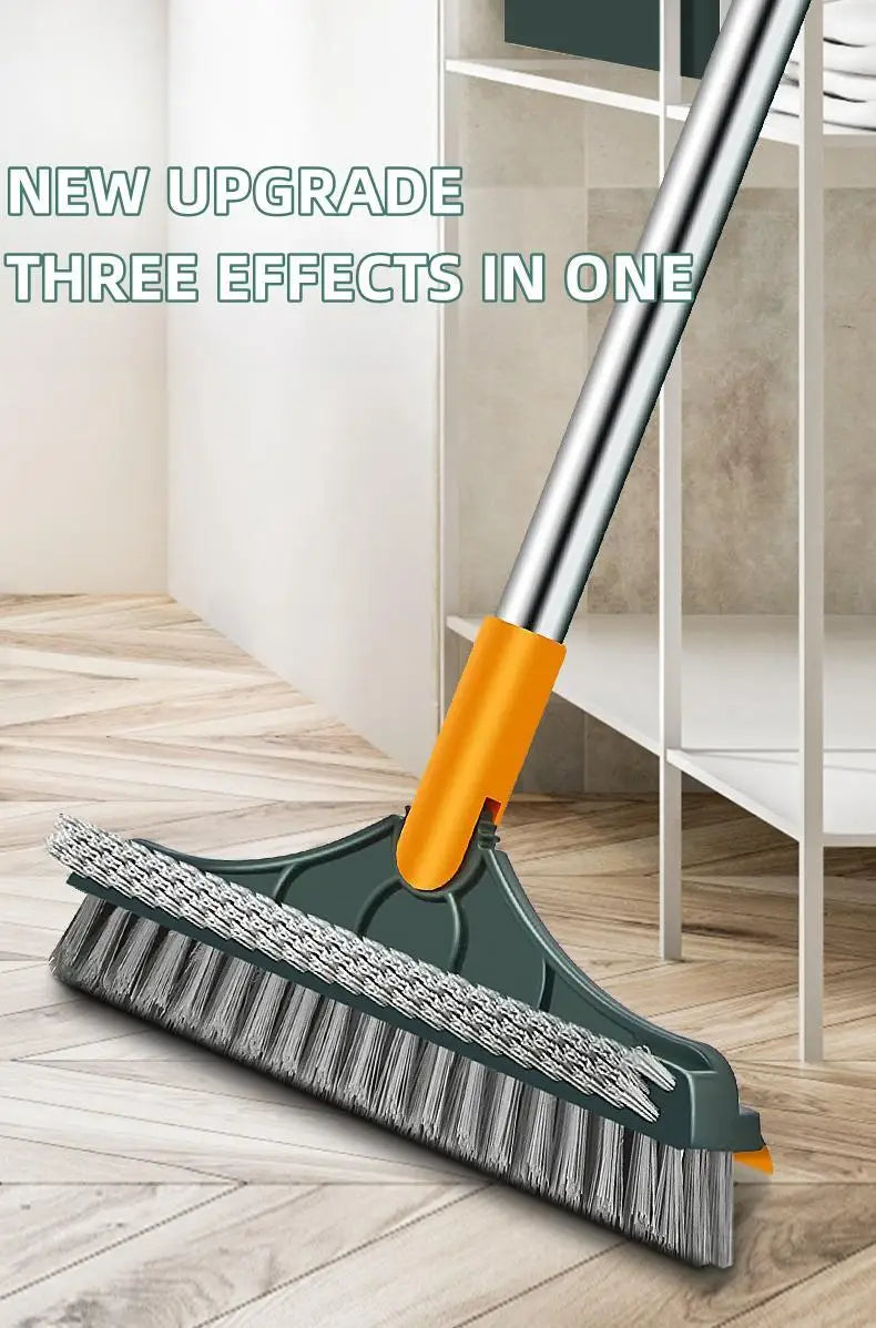 3 in 1 Cleaning Brush Cleaner Brush for Cleaning Bathroom Brush with Long Handle Rotating Floor Brush Crevice Brush