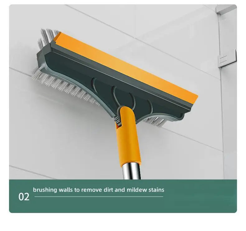 3 in 1 Cleaning Brush Cleaner Brush for Cleaning Bathroom Brush with Long Handle Rotating Floor Brush Crevice Brush